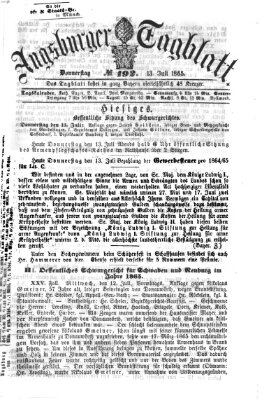 Augsburger Tagblatt Donnerstag 13. Juli 1865