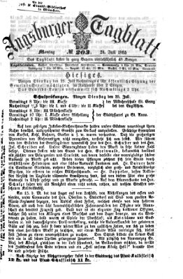 Augsburger Tagblatt Montag 24. Juli 1865