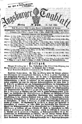 Augsburger Tagblatt Montag 31. Juli 1865