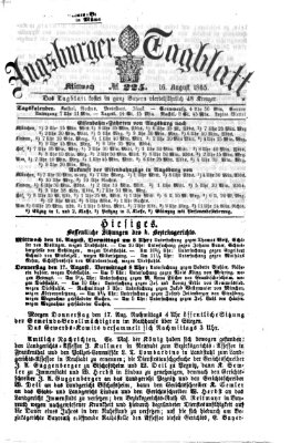 Augsburger Tagblatt Mittwoch 16. August 1865