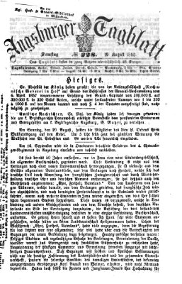 Augsburger Tagblatt Samstag 19. August 1865