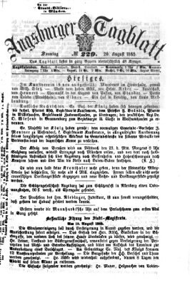 Augsburger Tagblatt Sonntag 20. August 1865