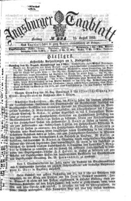 Augsburger Tagblatt Freitag 25. August 1865