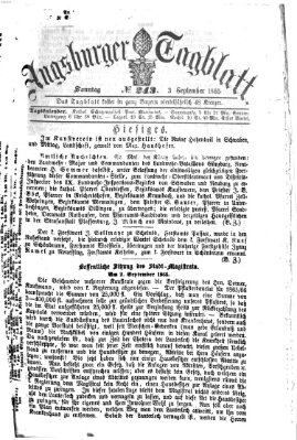Augsburger Tagblatt Sonntag 3. September 1865