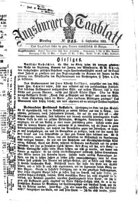 Augsburger Tagblatt Dienstag 5. September 1865