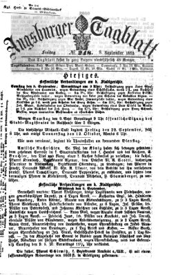 Augsburger Tagblatt Freitag 8. September 1865