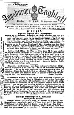 Augsburger Tagblatt Dienstag 12. September 1865