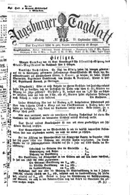 Augsburger Tagblatt Freitag 15. September 1865