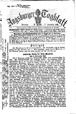 Augsburger Tagblatt Sonntag 17. September 1865