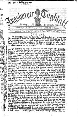 Augsburger Tagblatt Samstag 23. September 1865