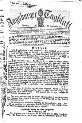 Augsburger Tagblatt Sonntag 24. September 1865