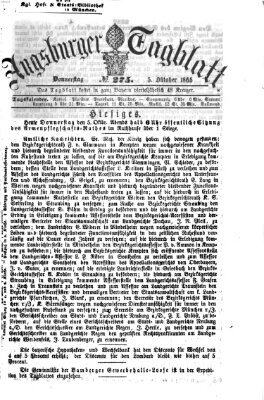 Augsburger Tagblatt Donnerstag 5. Oktober 1865