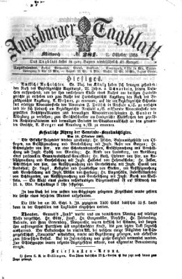 Augsburger Tagblatt Mittwoch 11. Oktober 1865