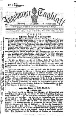 Augsburger Tagblatt Mittwoch 18. Oktober 1865