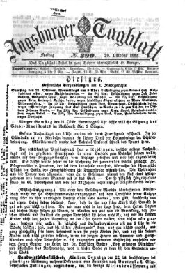 Augsburger Tagblatt Freitag 20. Oktober 1865