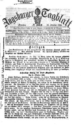 Augsburger Tagblatt Sonntag 22. Oktober 1865