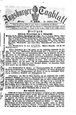 Augsburger Tagblatt Montag 23. Oktober 1865