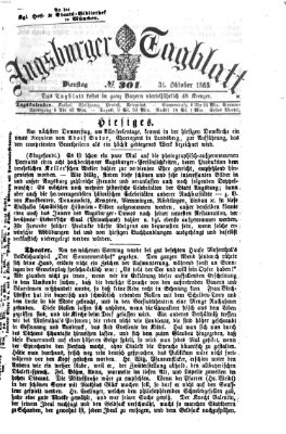 Augsburger Tagblatt Dienstag 31. Oktober 1865