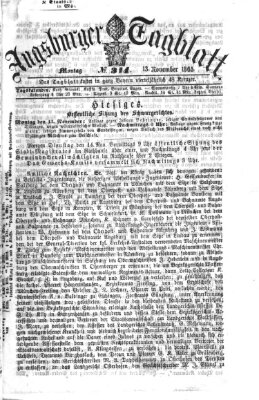 Augsburger Tagblatt Montag 13. November 1865