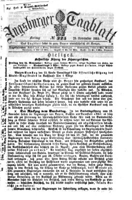 Augsburger Tagblatt Freitag 24. November 1865