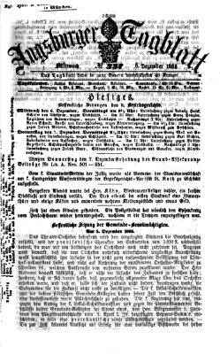 Augsburger Tagblatt Mittwoch 6. Dezember 1865