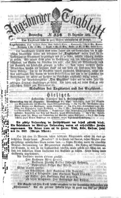 Augsburger Tagblatt Donnerstag 28. Dezember 1865