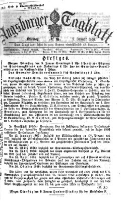 Augsburger Tagblatt Montag 8. Januar 1866