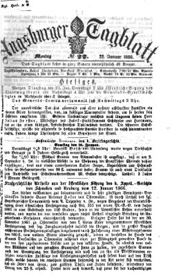 Augsburger Tagblatt Montag 22. Januar 1866