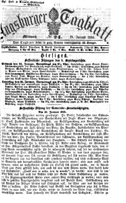 Augsburger Tagblatt Mittwoch 24. Januar 1866