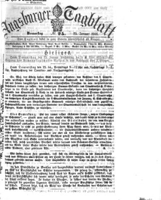 Augsburger Tagblatt Donnerstag 25. Januar 1866