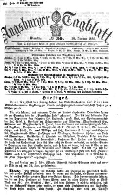 Augsburger Tagblatt Dienstag 30. Januar 1866