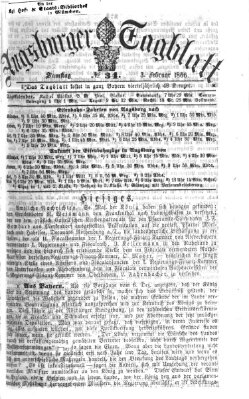 Augsburger Tagblatt Samstag 3. Februar 1866