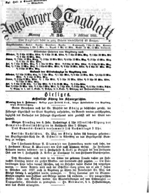 Augsburger Tagblatt Montag 5. Februar 1866