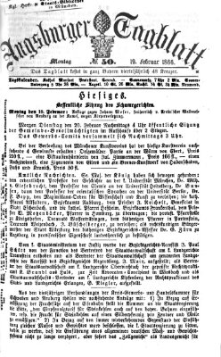 Augsburger Tagblatt Montag 19. Februar 1866