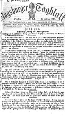 Augsburger Tagblatt Samstag 24. Februar 1866