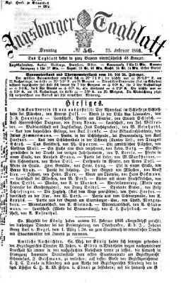 Augsburger Tagblatt Sonntag 25. Februar 1866