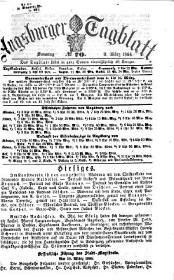 Augsburger Tagblatt Sonntag 11. März 1866