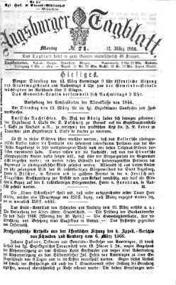 Augsburger Tagblatt Montag 12. März 1866