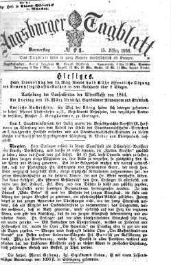 Augsburger Tagblatt Donnerstag 15. März 1866