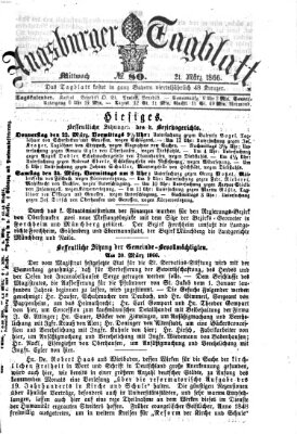 Augsburger Tagblatt Mittwoch 21. März 1866