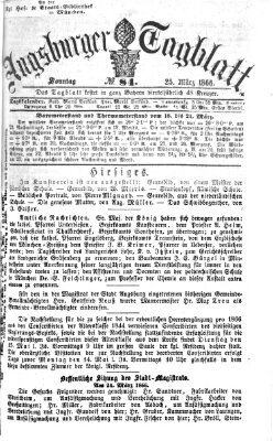 Augsburger Tagblatt Sonntag 25. März 1866