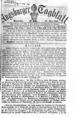 Augsburger Tagblatt Donnerstag 29. März 1866