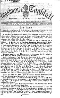 Augsburger Tagblatt Donnerstag 5. April 1866