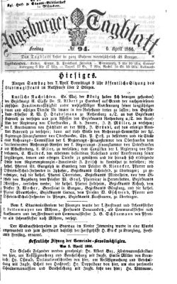 Augsburger Tagblatt Freitag 6. April 1866