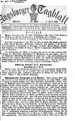 Augsburger Tagblatt Montag 9. April 1866