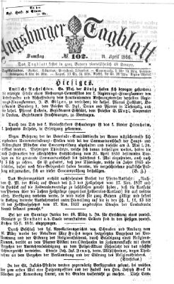 Augsburger Tagblatt Samstag 14. April 1866