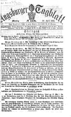 Augsburger Tagblatt Montag 30. April 1866