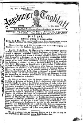 Augsburger Tagblatt Freitag 4. Mai 1866