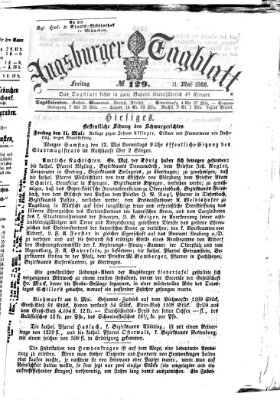 Augsburger Tagblatt Freitag 11. Mai 1866