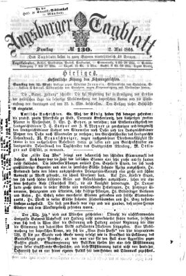 Augsburger Tagblatt Samstag 12. Mai 1866